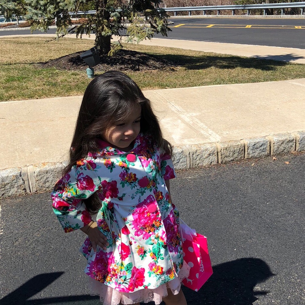 Toddler floral coat